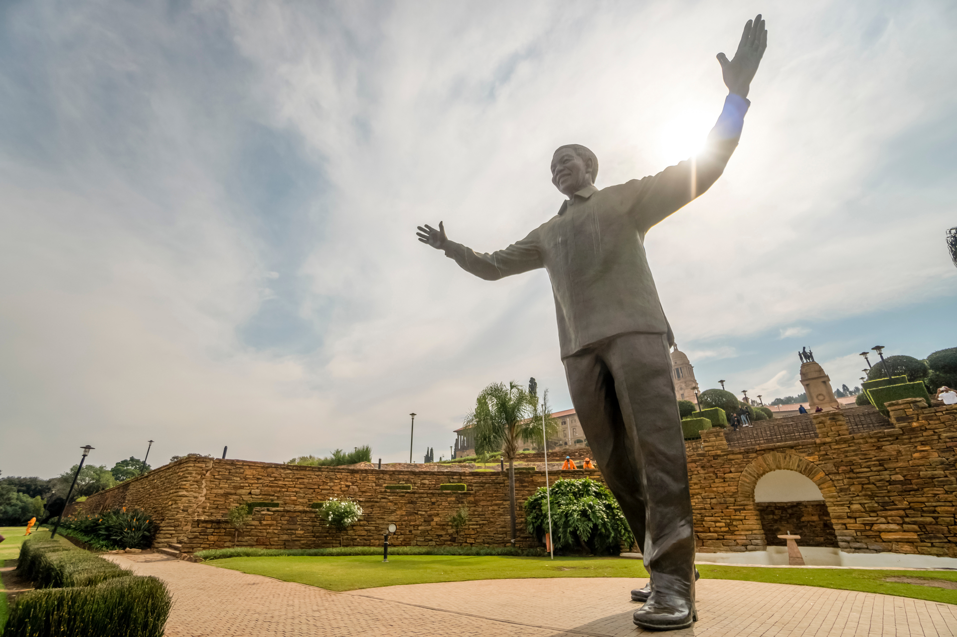 Nelson Mandela statue on his square in front of Union Buildings in Pretoria, South Africa