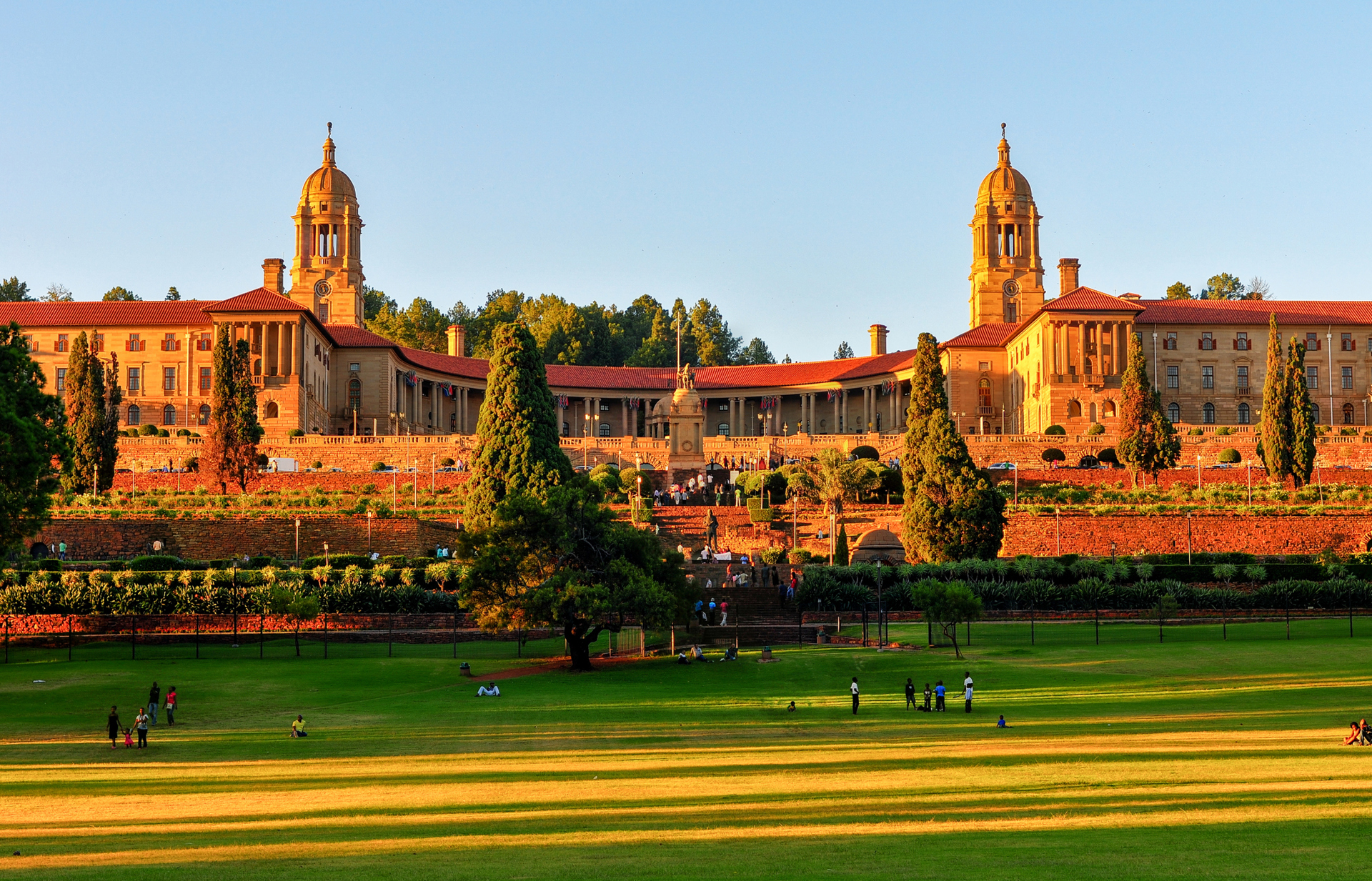 Union Buildings, Pretoria, South Africa at sunset.