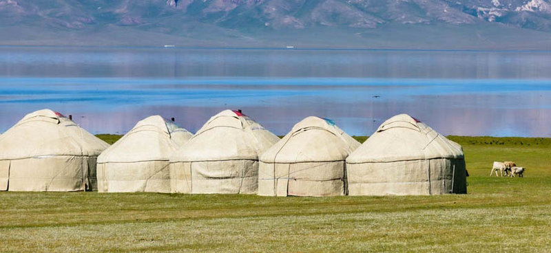 Γιούρτες στη λίμνη Ισίκ Κουλ