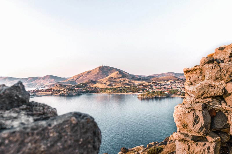 Θέα από το Κάστρο της Μύρινας, Λήμνος