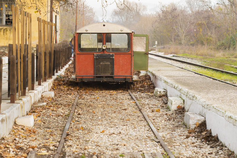 Ο σταθμός του τραίνου στην Βυρώνεια Σερρών