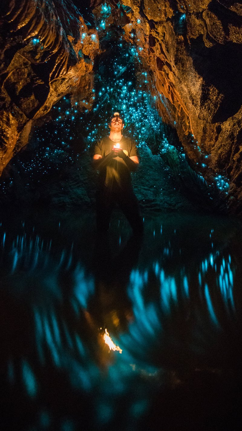 Σπάνια επίσκεψη στο σπήλαιο Waitomo