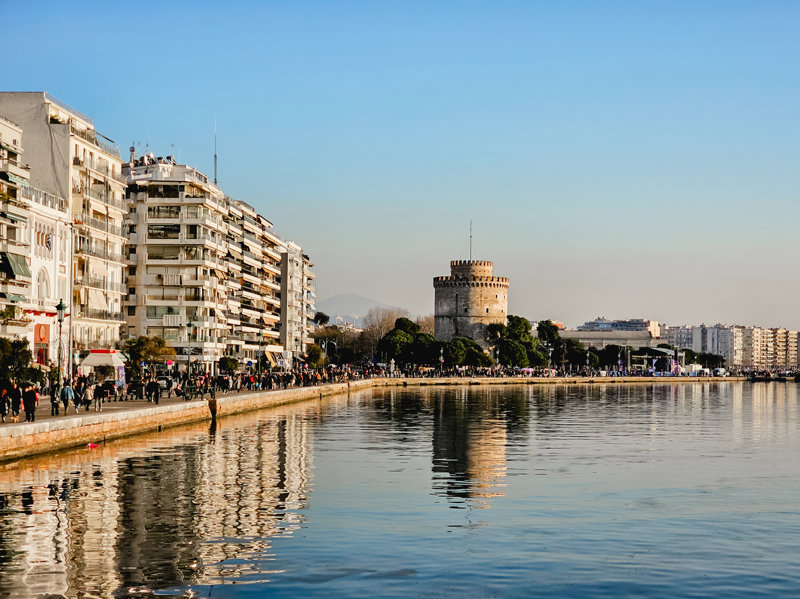 Θεσσαλονίκη, άποψη της πόλης από τον Θερμαϊκό